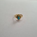 Unique 18kt gold scarab with turquoise